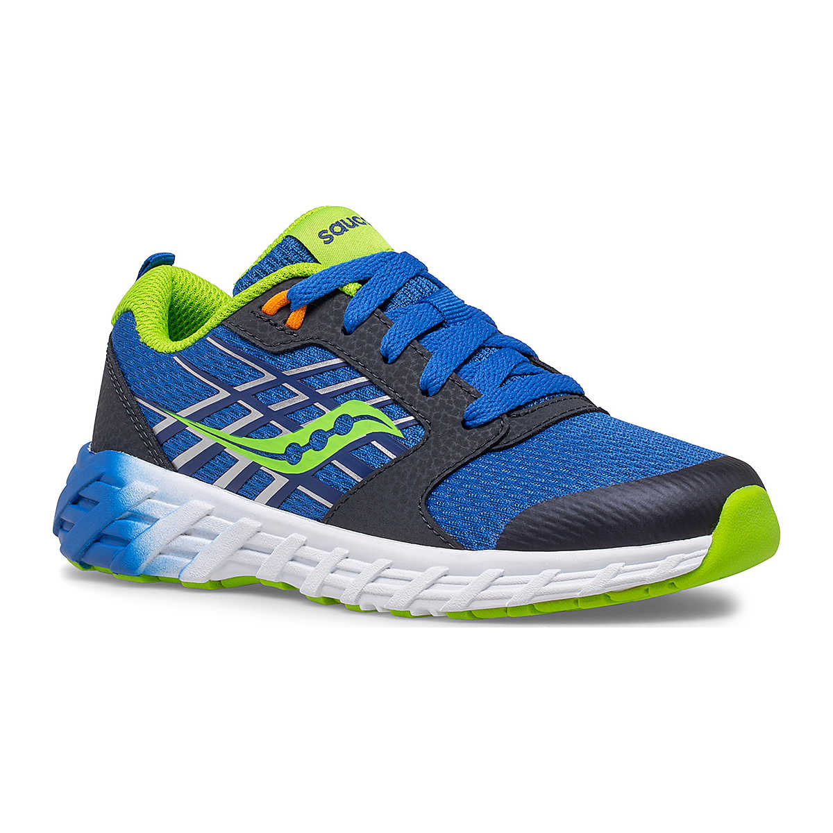 Saucony - Big Kid's Wind 2.0 Lace Sneaker - Blue/Green