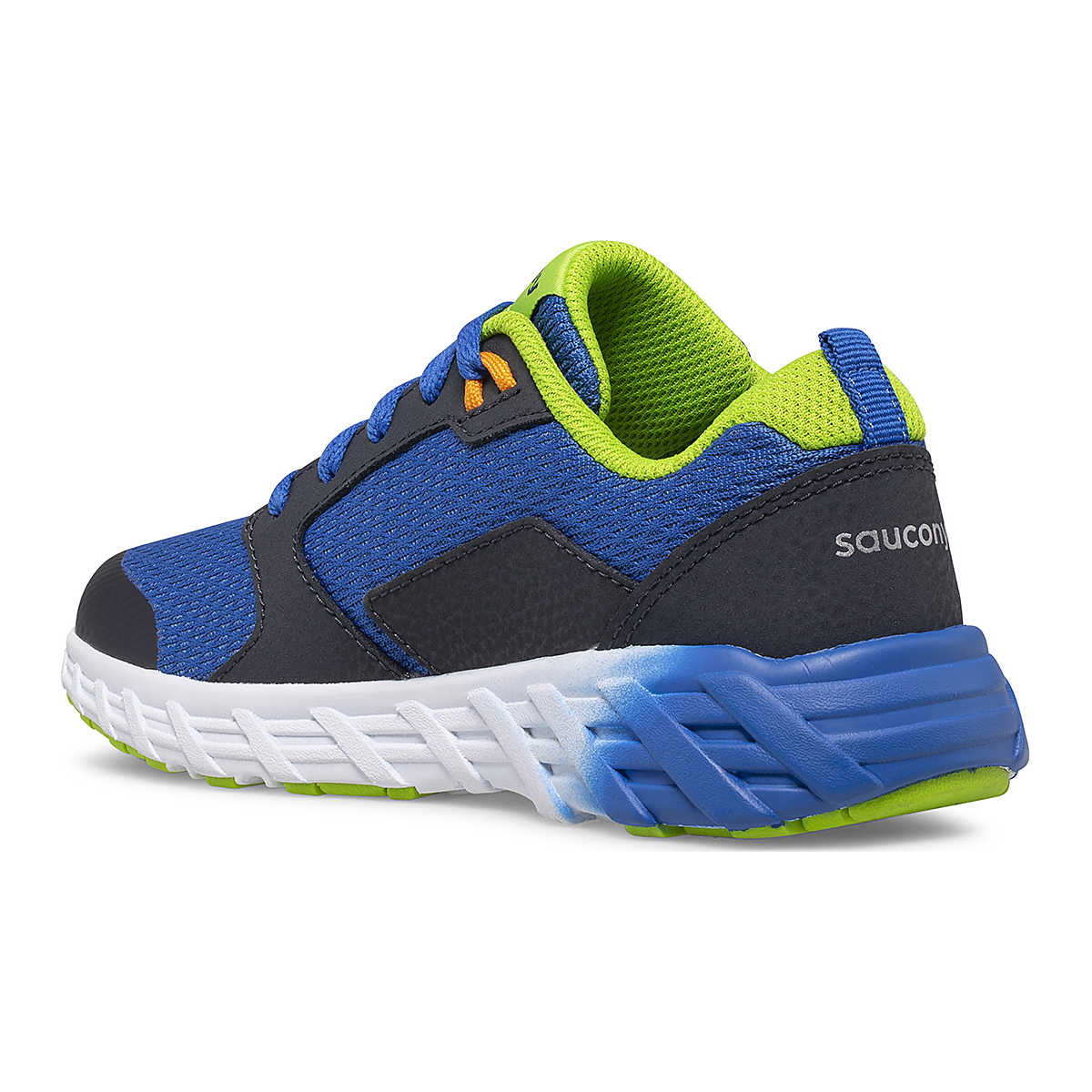 Saucony - Big Kid's Wind 2.0 Lace Sneaker - Blue/Green