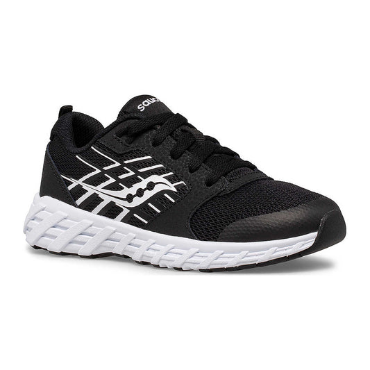 Saucony - Big Kid's Wind 2.0 Lace Sneaker - Black/White