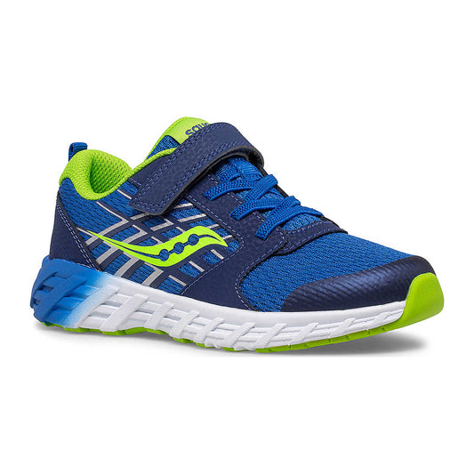 Saucony - Big Kid's Wind 2.0 A/C Sneaker - Blue/Green