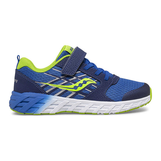 Saucony - Big Kid's Wind 2.0 A/C Sneaker - Blue/Green