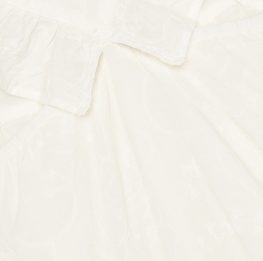 Minymo - V-Shaped Straps Embroidered Dress