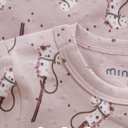 Mimymo  Baby Girl Diaper Shirt Hobby Horse - 3M