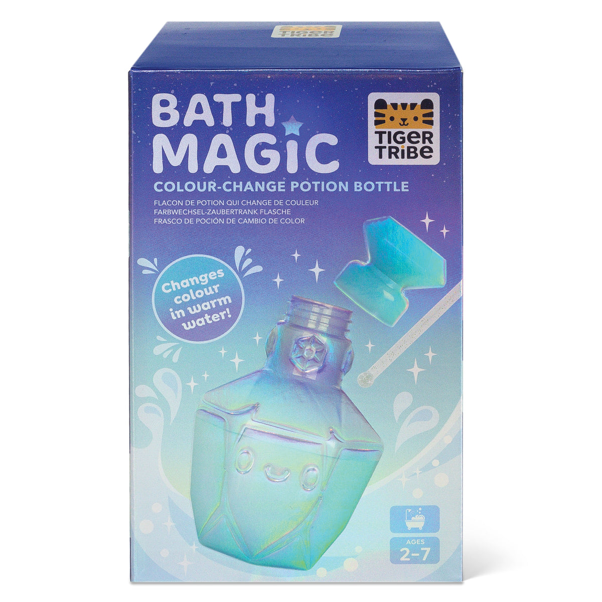Tiger Tribe Bath Magic Potion Bottle Purple to Blue