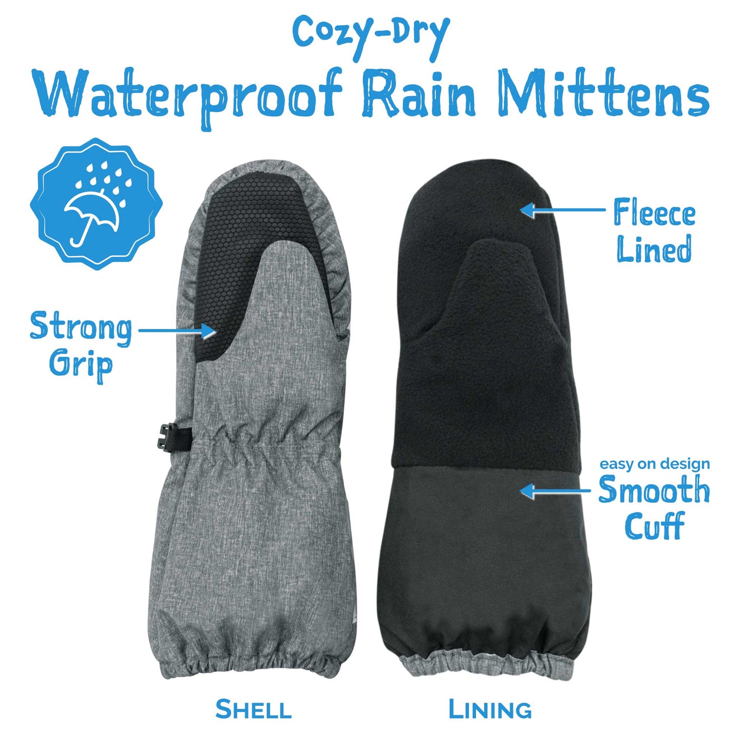 Jan & Jul Cozy-Dry  Kids Waterproof Rain Mittens