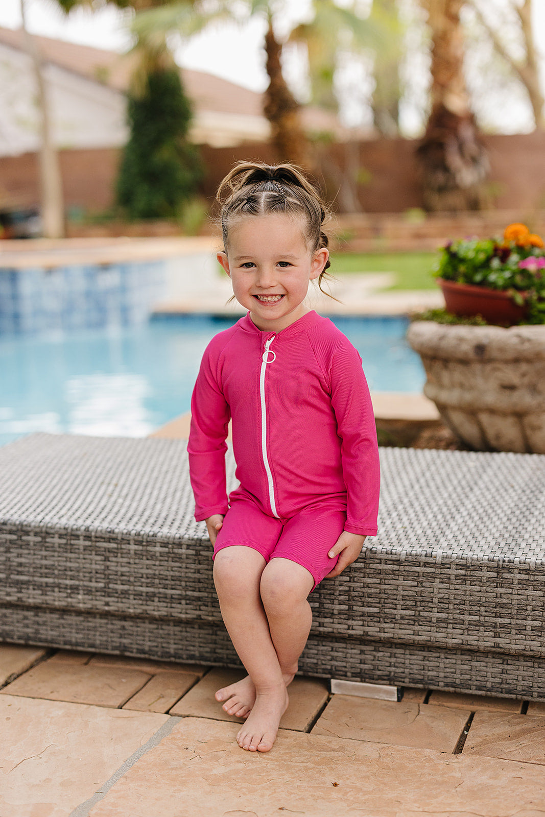 Current Tyed - "Brights" Hot Pink Sunsuit