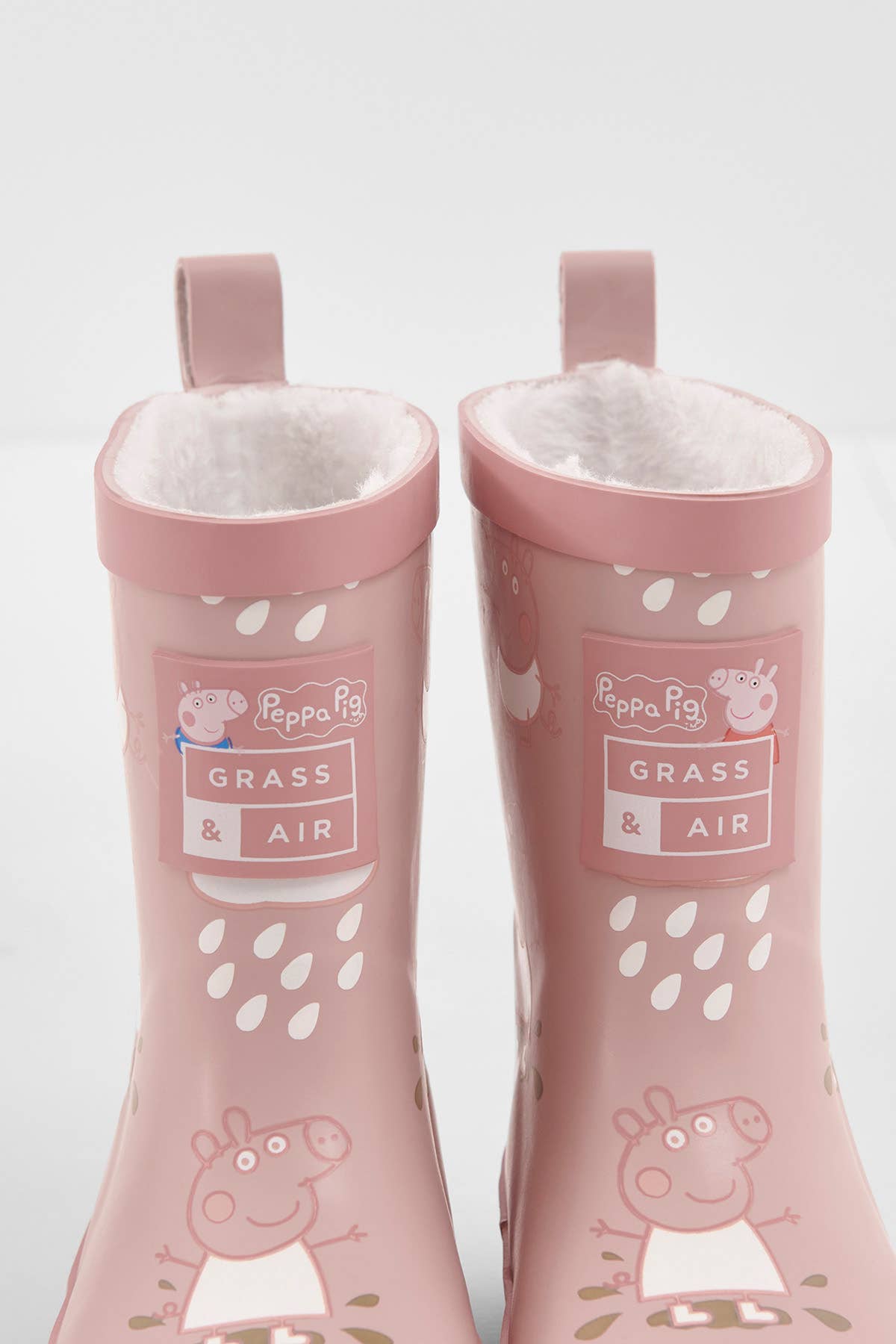 Grass & Air - Peppa Pig Changing Kids Wellies Teddy Fleece