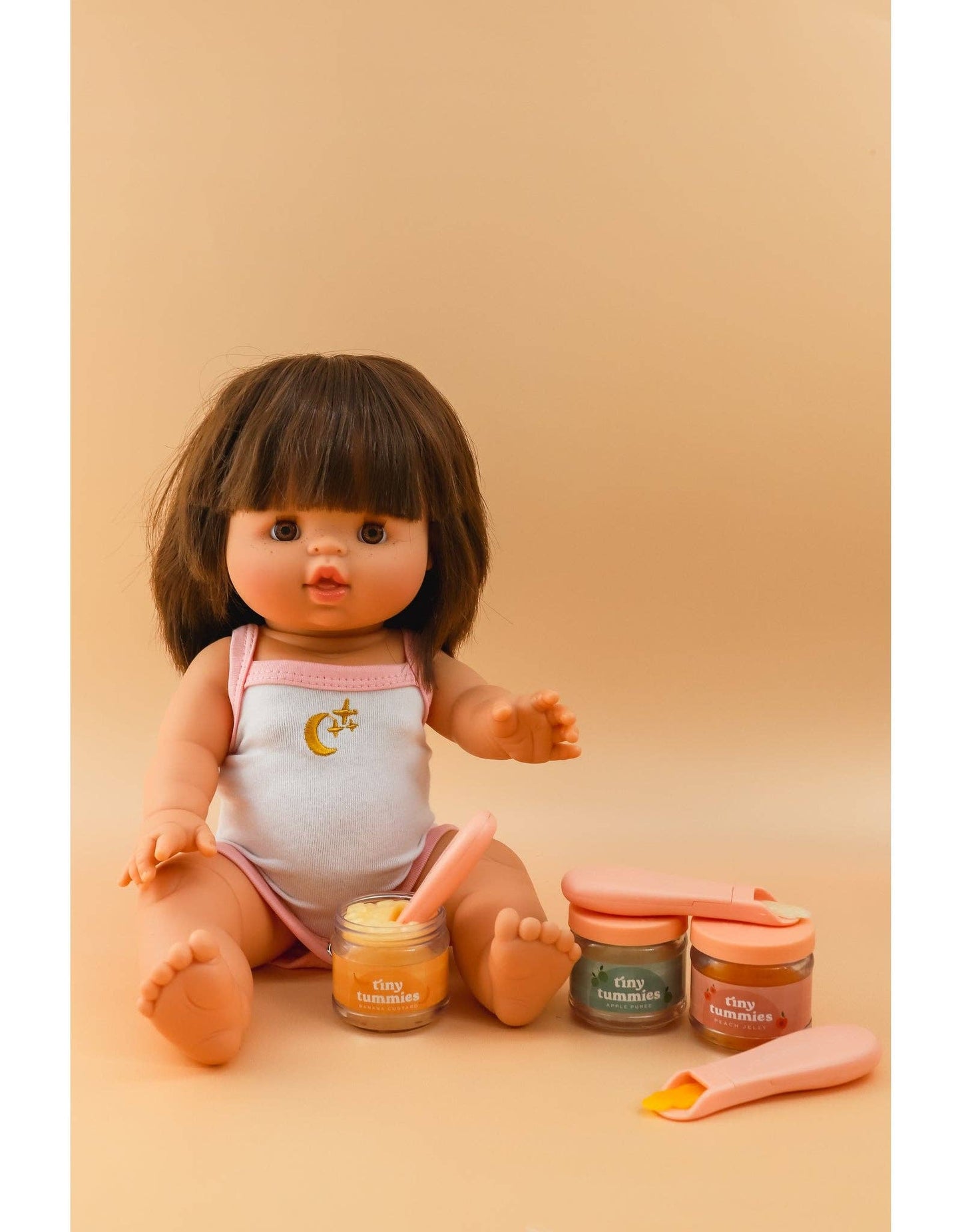 Tiny Harlow Tiny Tummies - Apple jelly food - Jar and spoon
