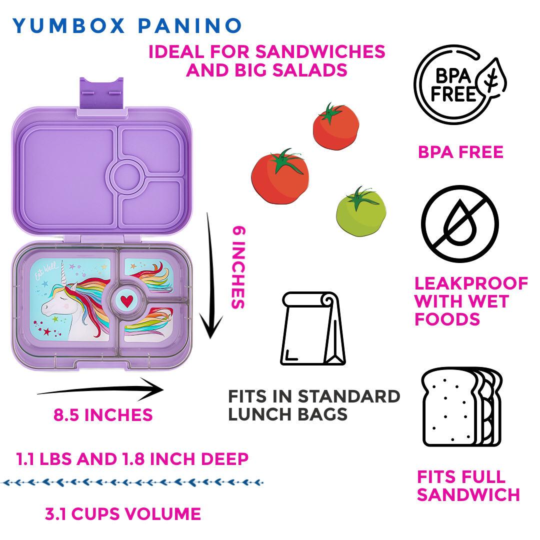 Yumbox - Yumbox Panino - Sandwich-Friendly Leakproof Bento Lunch Box