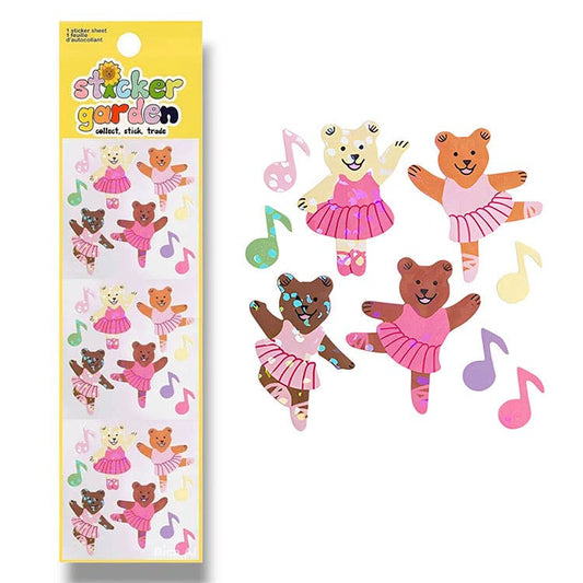 Sticker Garden - Speckled Ballerina Bears Mini Stickers