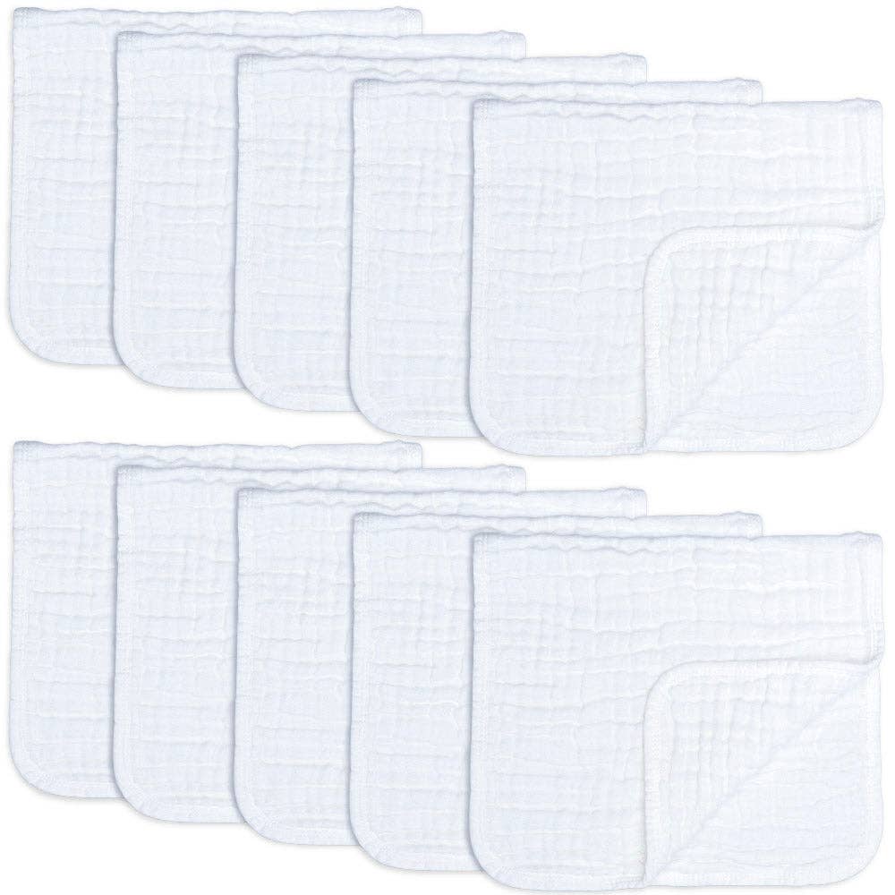 Comfy Cubs - Muslin Burp Cloths By Comfy Cubs: Pack Of 6 / Neptune