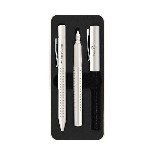 Faber-Castell / Creativity for Kids - Grip 2010 Fountain & Ballpoint Pen Gift Set, Coconut Milk