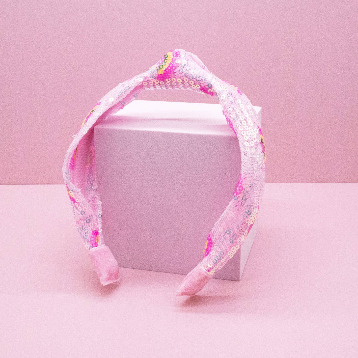 Frog Sac - Kids Sequin Knot Headband - Rainbow