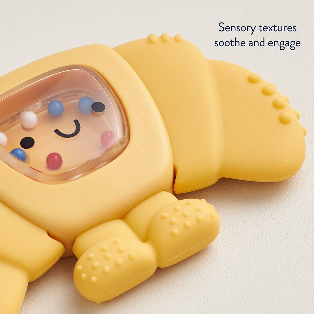 Itzy Ritzy - Sweetie Shake Plus™ - Teething + Rattle Toy: Croissant