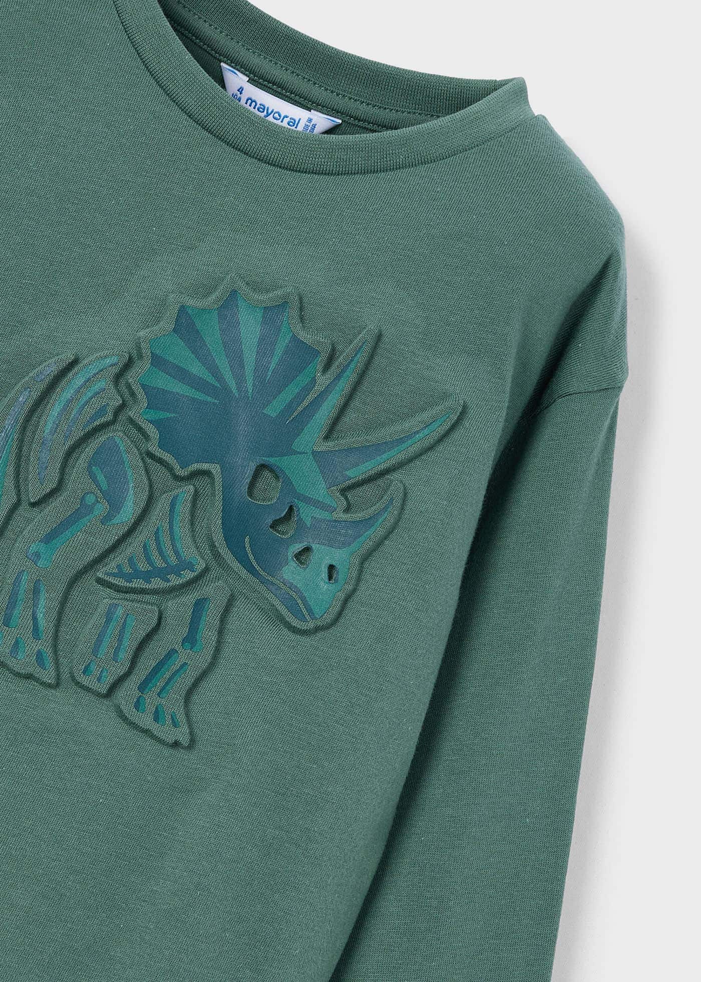 Mayoral Boy Embossed Printed T-Shirt - Green