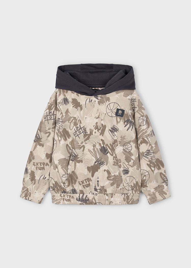 Mayoral Boy Printed Hoodie Basketball Tic Tac Toe