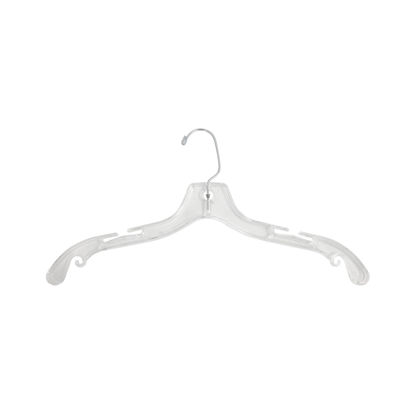 Suburban Sales - Plastic Clothes Top Hanger (100 count): Clear / 12" Childrens' Top Hanger