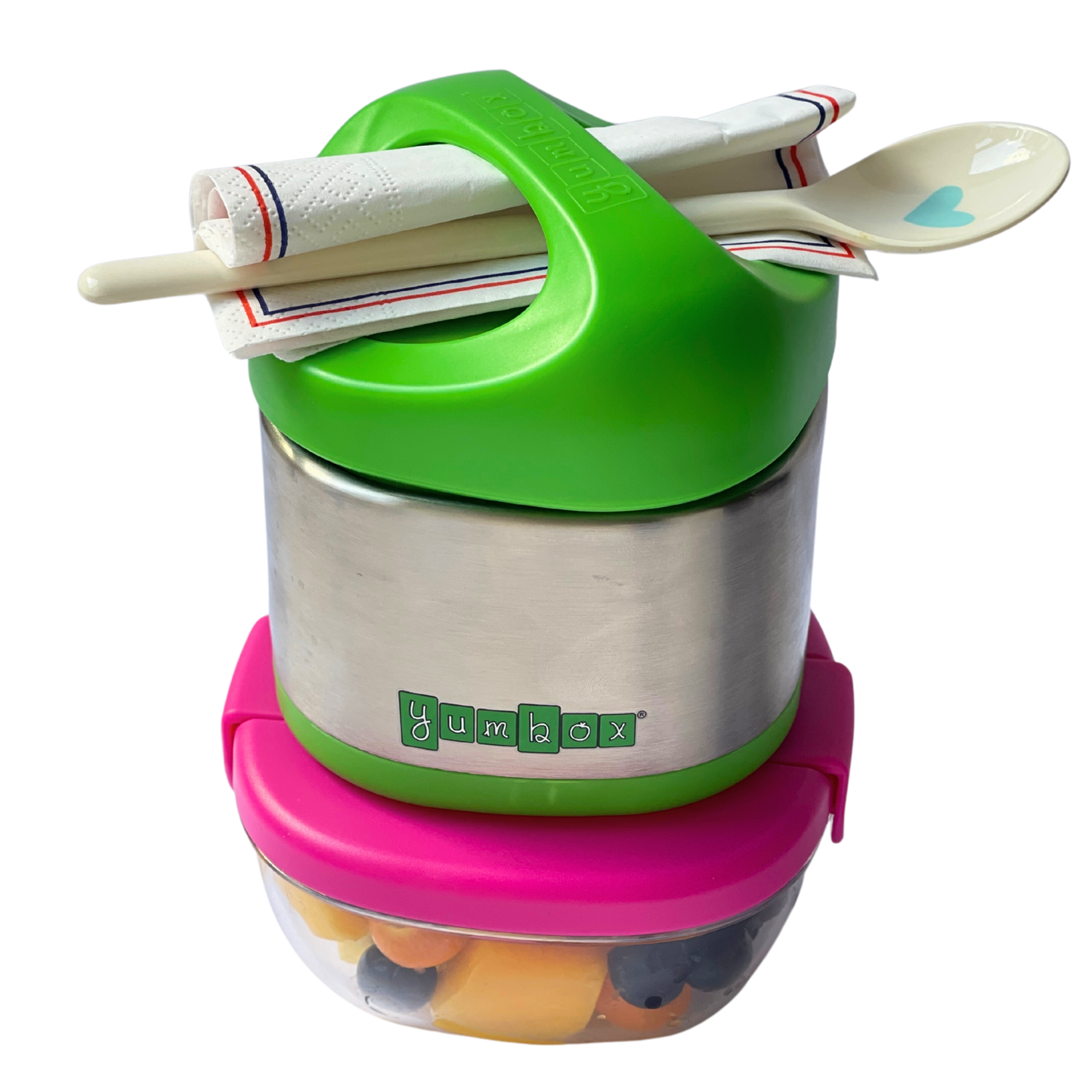 Yumbox - Yumbox Cubi Thermal Food Jar for Kids - Easy Carry and Open Lid 10 oz  - Apple Green