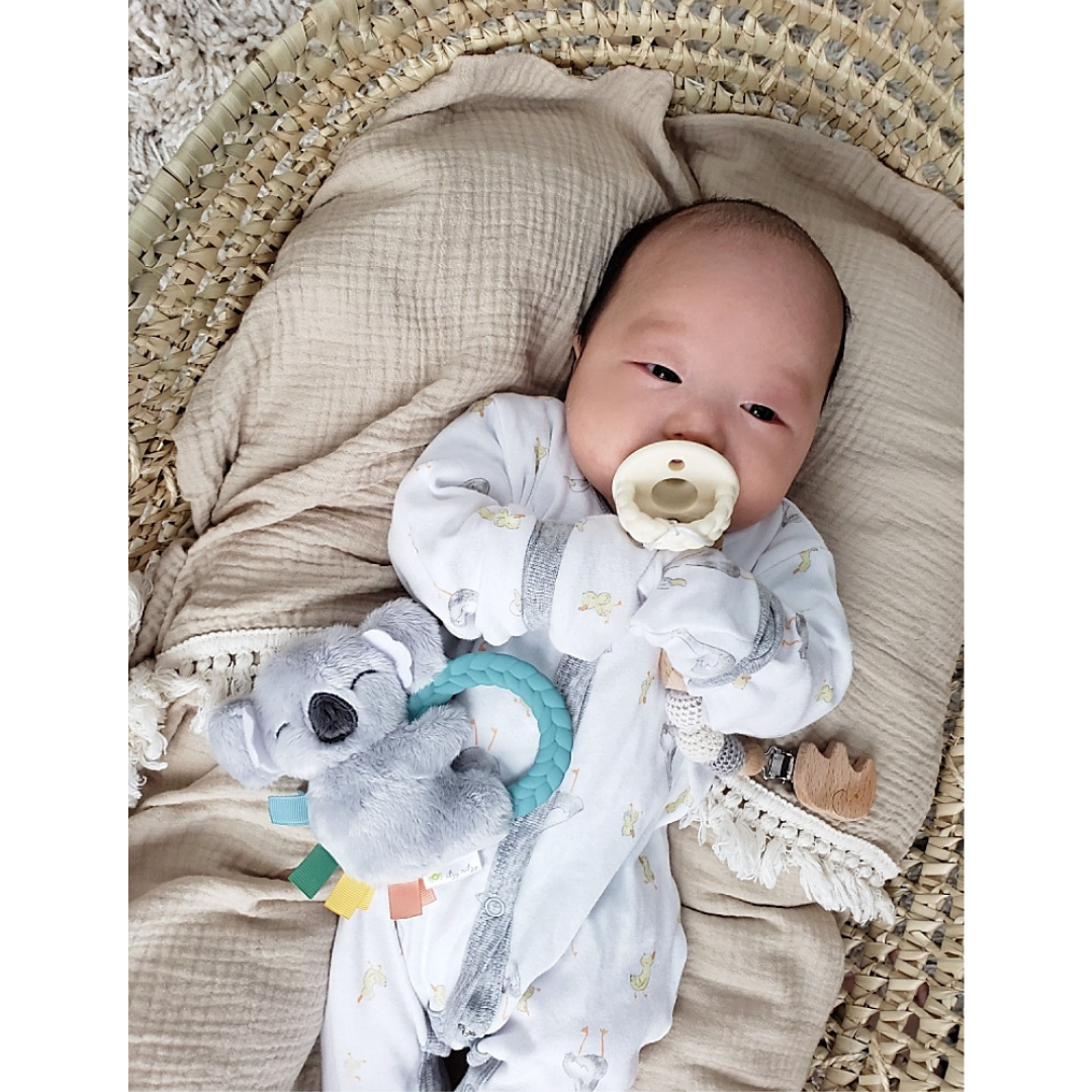 Itzy Ritzy - Ritzy Rattle Pal™ Plush Rattle Pal with Teether: Rainbow