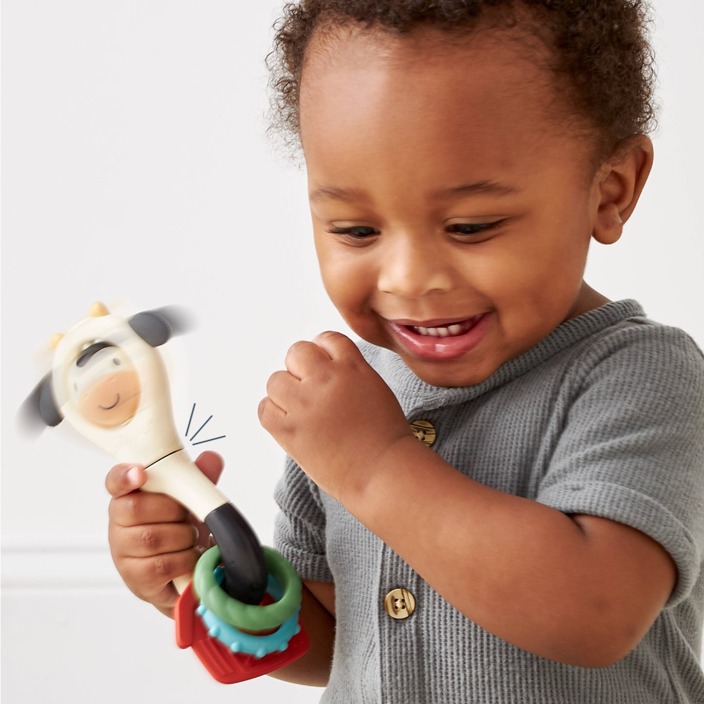 Itzy Ritzy - Itzy Spinner Rattle: Cow