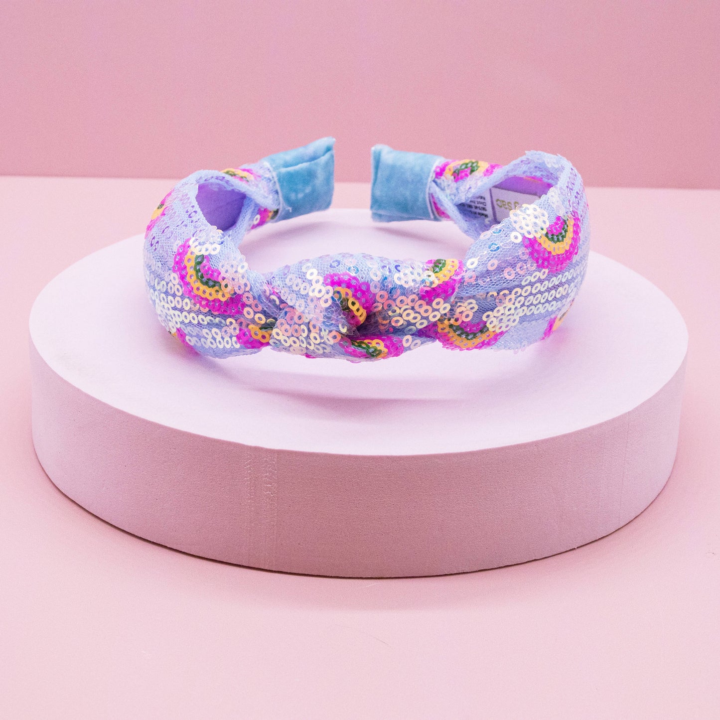 Frog Sac - Kids Sequin Knot Headband - Rainbow