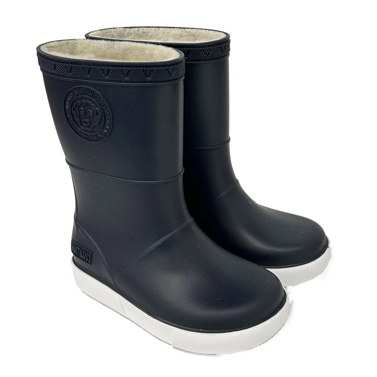 Boatilus Seals Wool Lined Kids Rain Boots