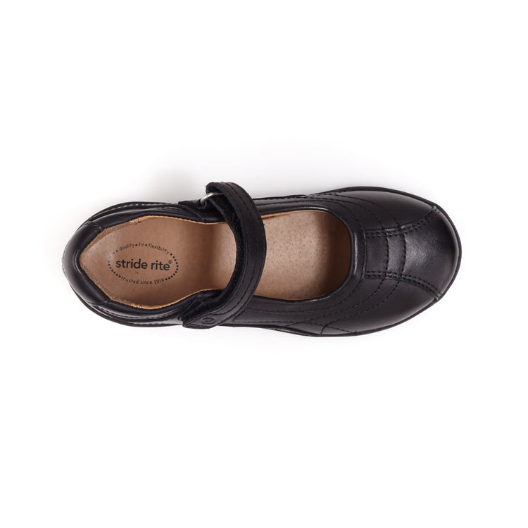 Stride Rite Medium Width Claire Black Uniform Shoes Little Kids