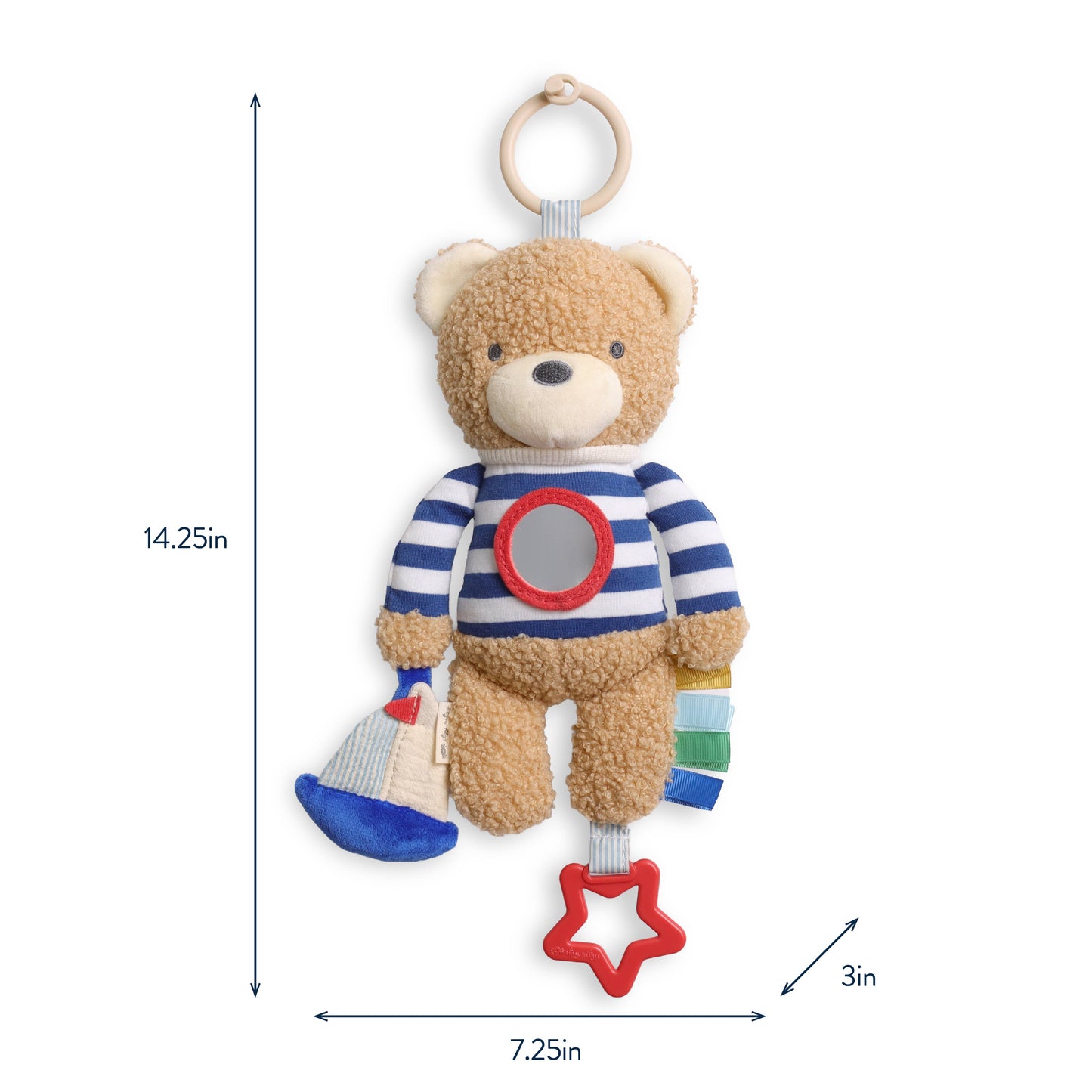 Itzy Ritzy - Bitzy Traveler Plush Sensory Baby Toy