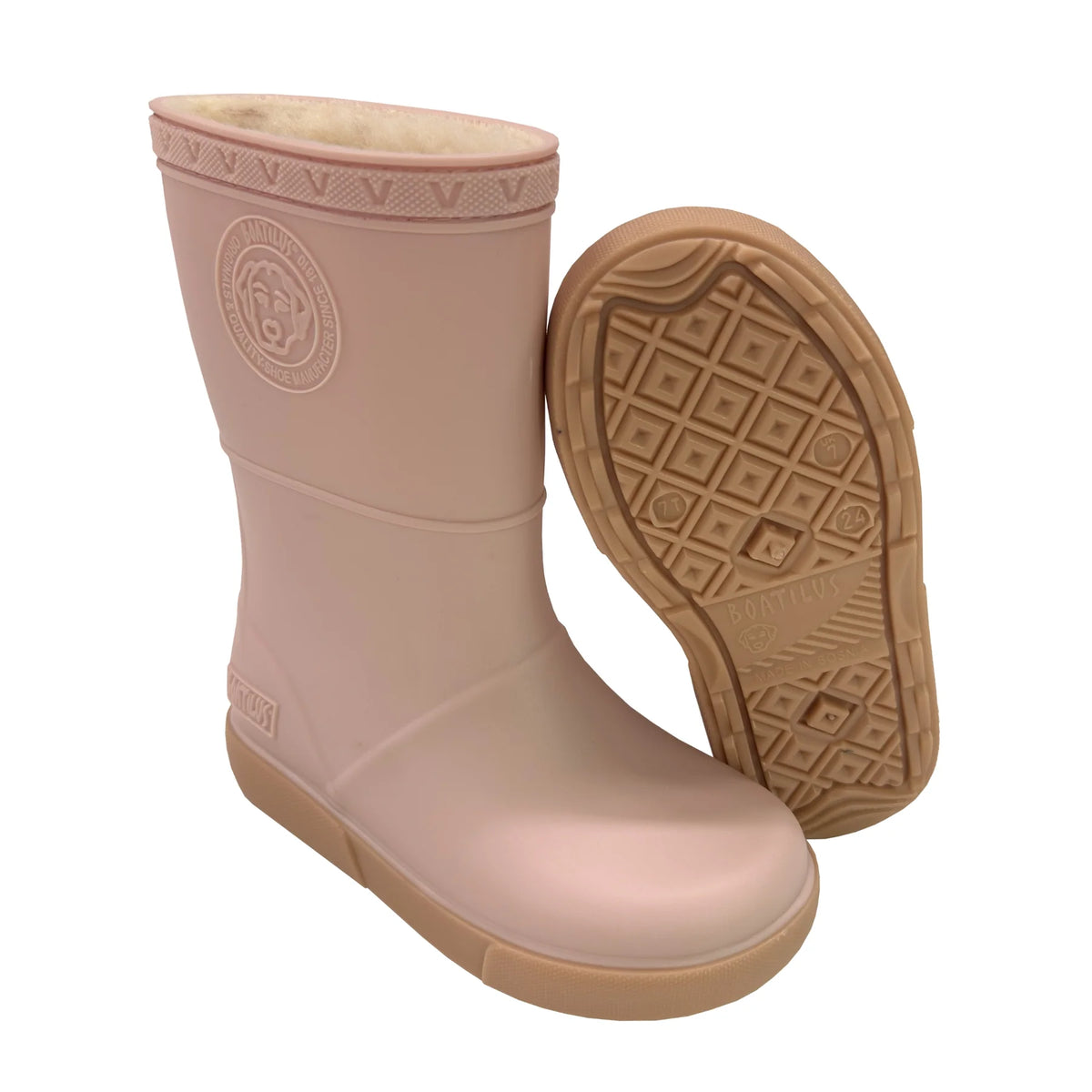 Boatilus Seals Wool Lined Kids Rain Boots