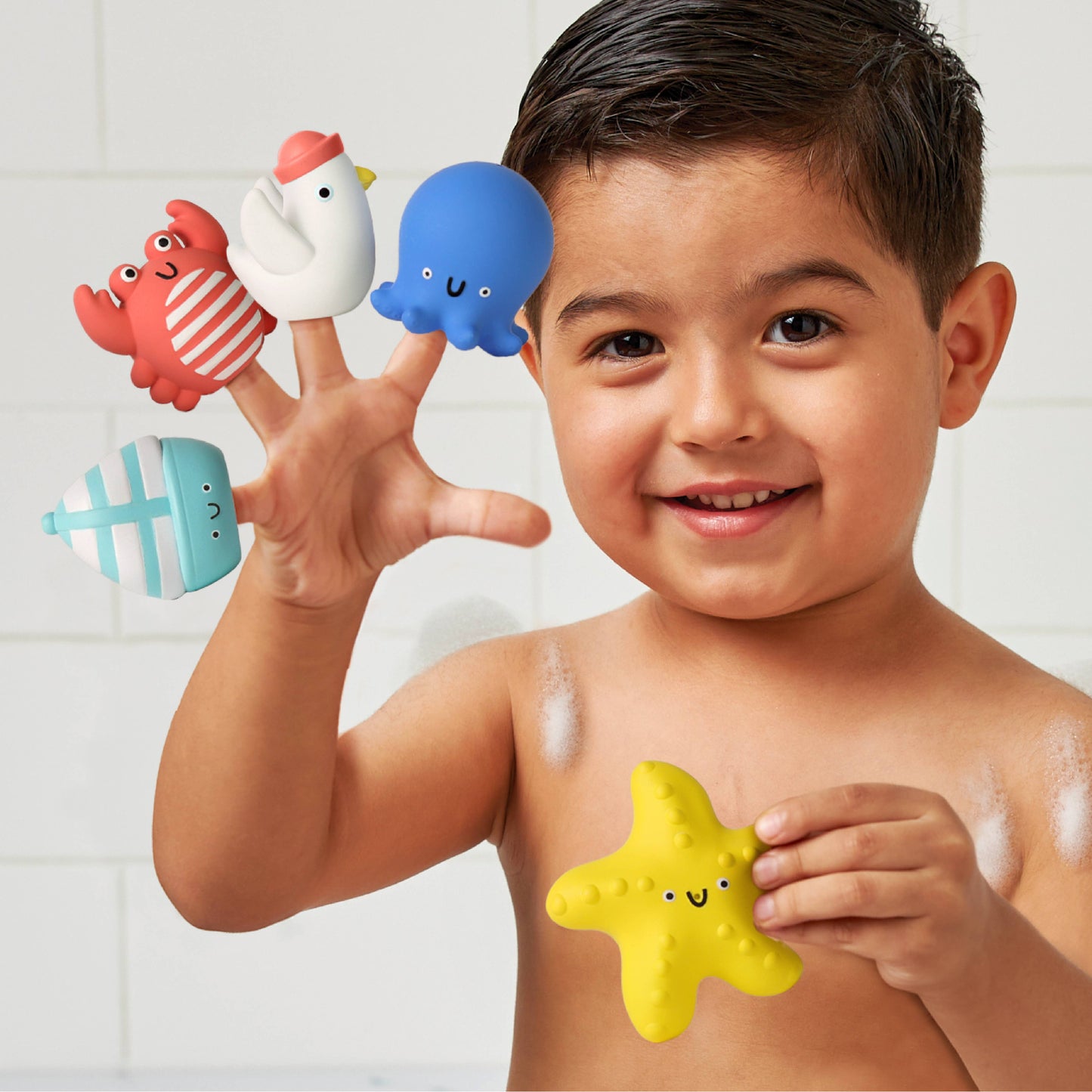 Itzy Ritzy - Nautical Itzy Bitzy Puppets - Bath + Storytelling Toys