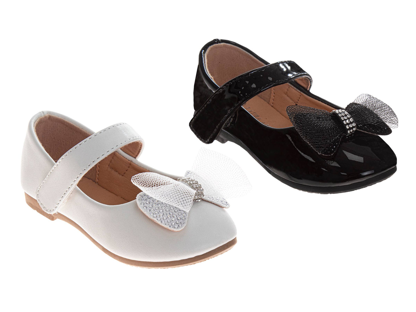 Laura Ashley Girls Black Patent Bow Mary Janes (Toddler/Little Kid)