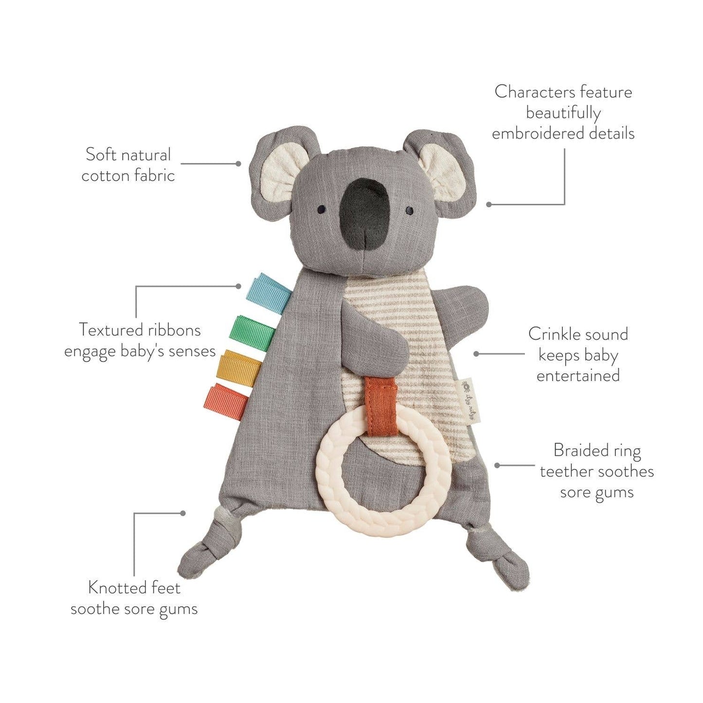 Itzy Ritzy - Bitzy Crinkle™ Sensory Toy with Teether: Dino