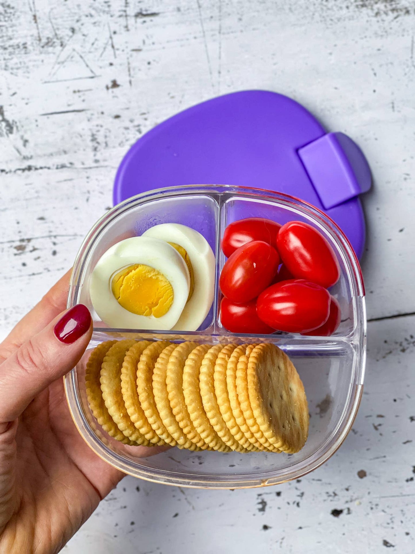 Yumbox - Leakproof Snack Bowl with 3 Compartments - Raspberry Pink