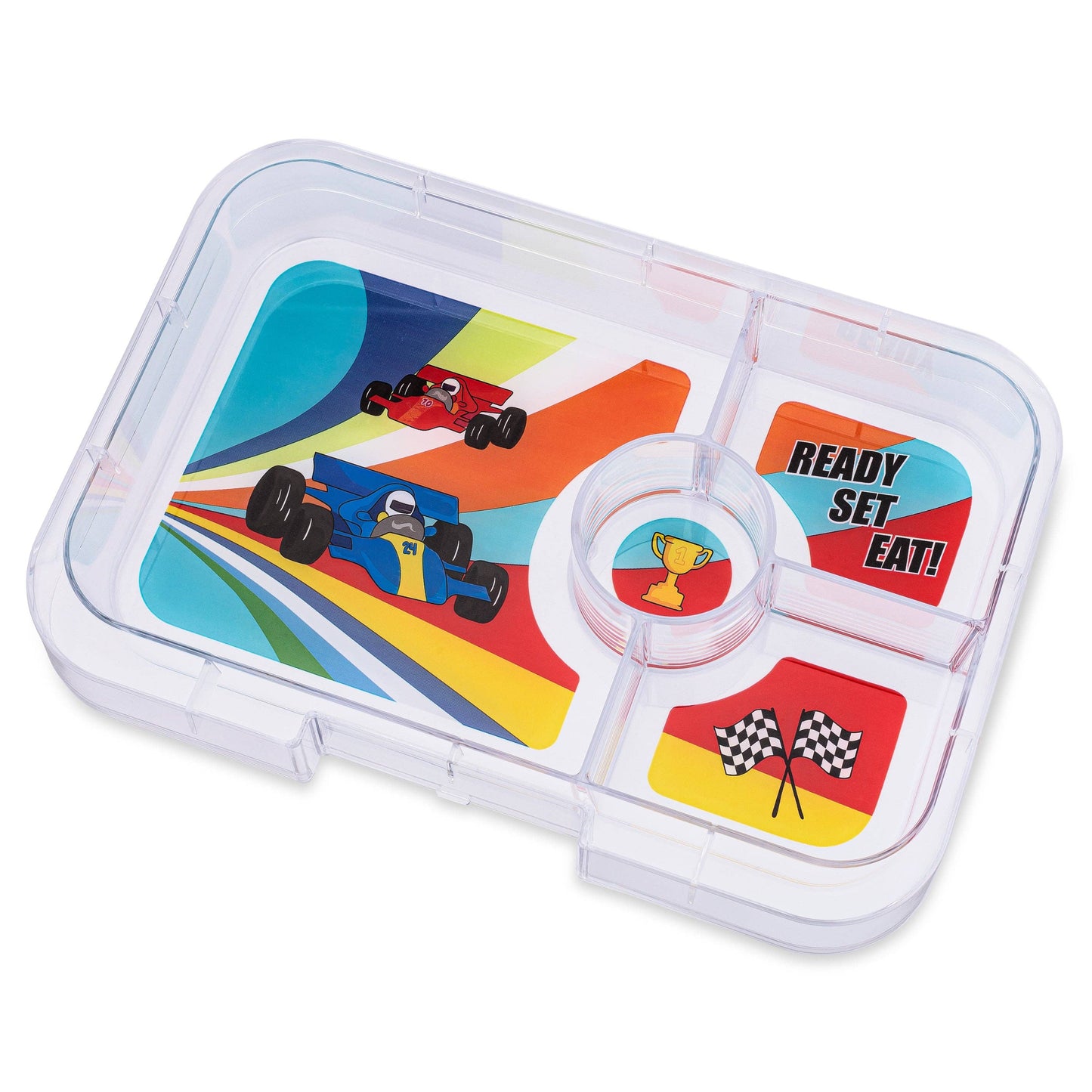 Yumbox - Tapas Tray - Race Cars 4C (exterior not included)