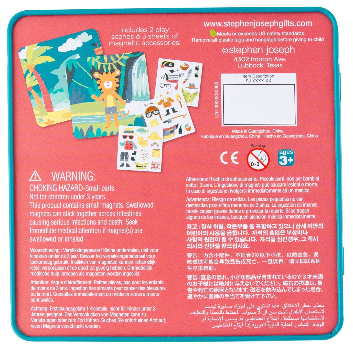 Stephen Joseph Travel Tin Magnetic Dress Up