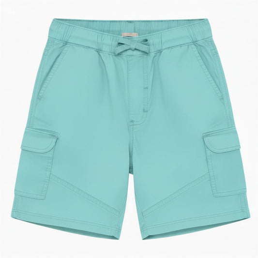 Minymo - Cotton Twill Drawstring Cargo Shorts