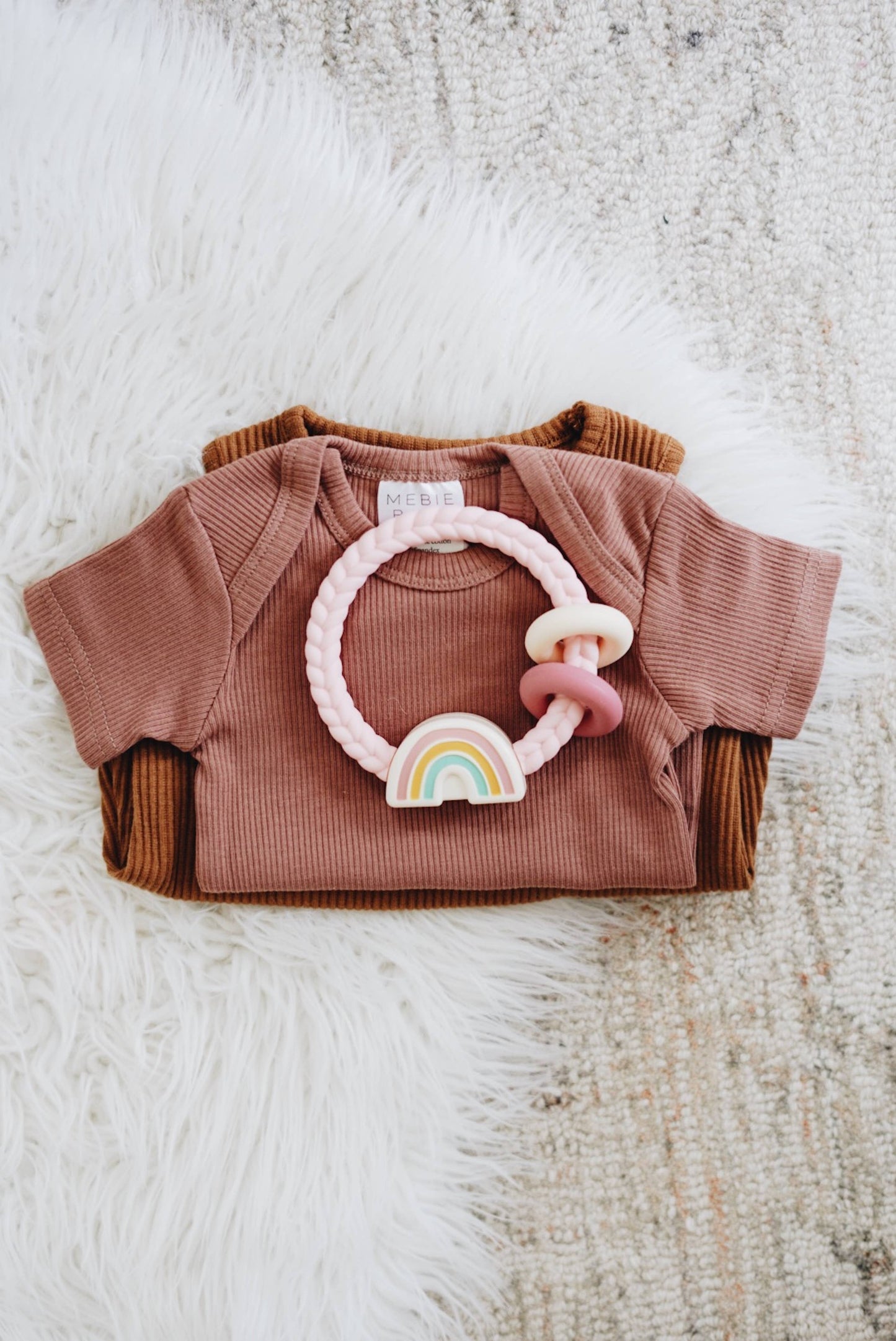 Itzy Ritzy -  Ritzy Rattle™ Silicone Teether Rattles: Highland Cow