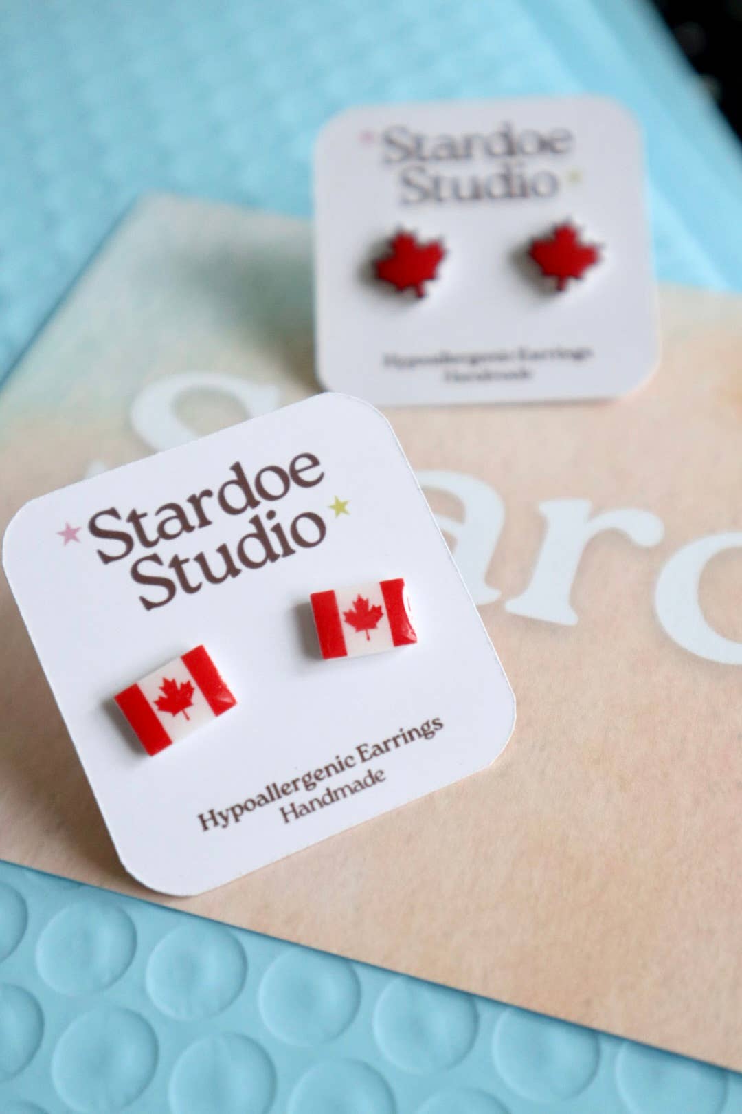Stardoe Studio - Canadian Flag (Canada) Earrings: English