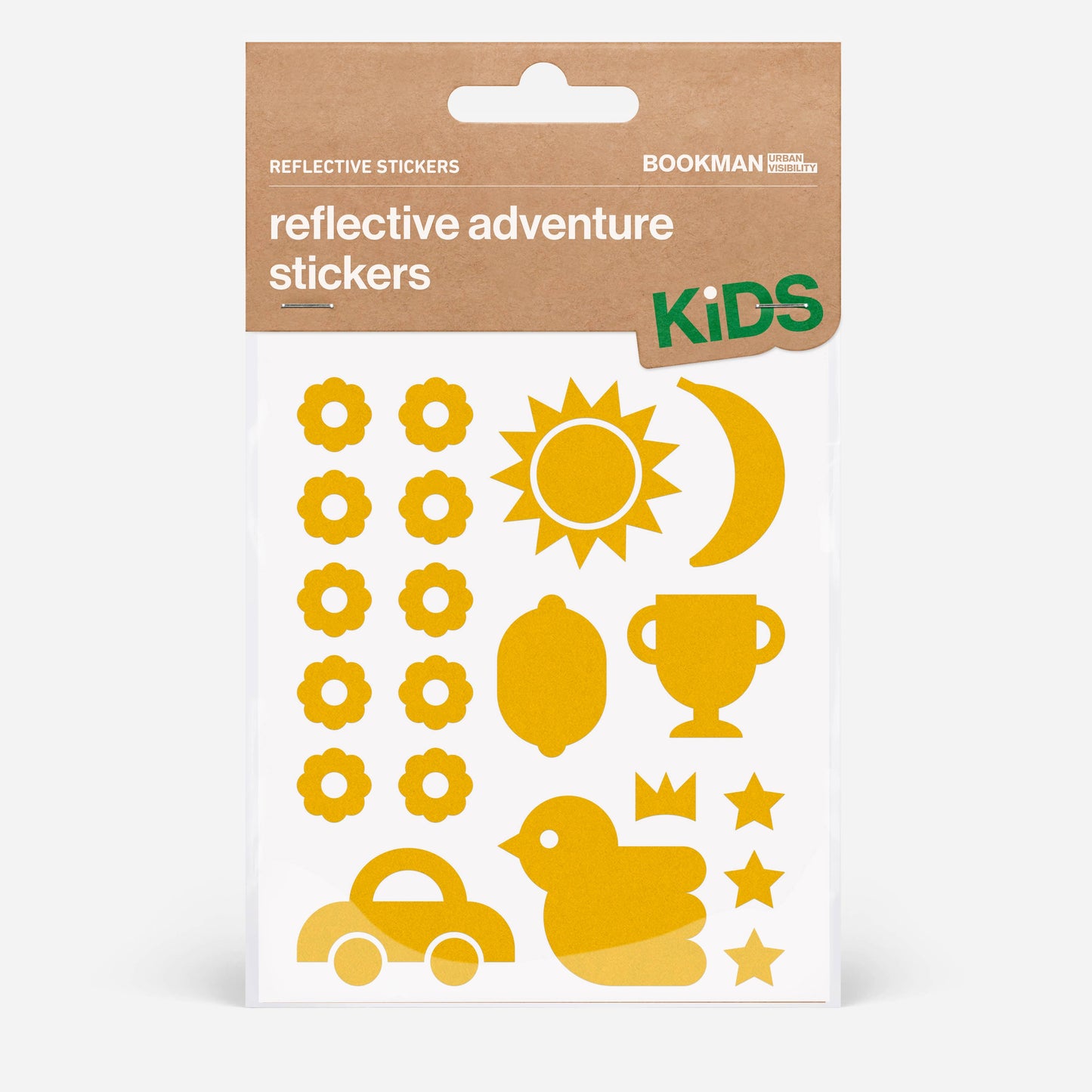Bookman Urban Visibility - Reflective Stickers Adventure Yellow - Kids