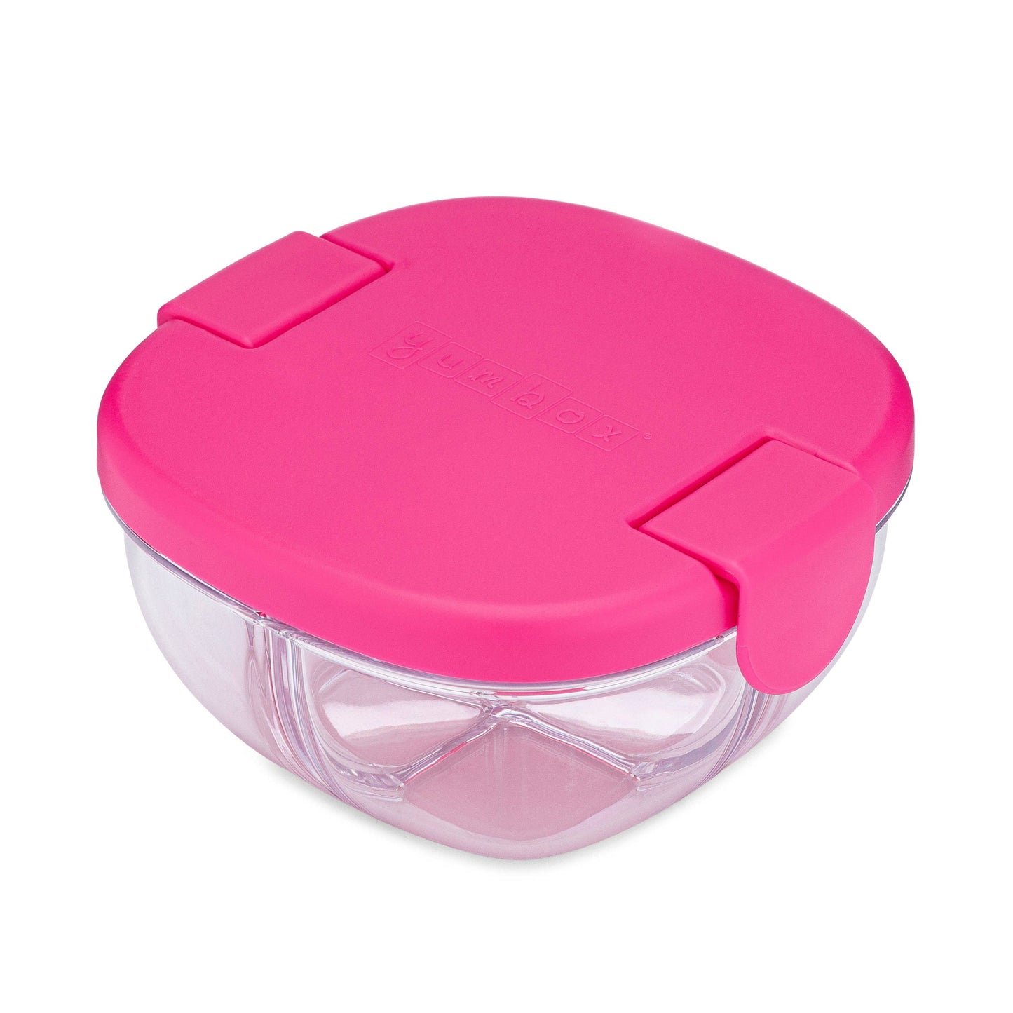Yumbox - Leakproof Snack Bowl with 3 Compartments - Raspberry Pink