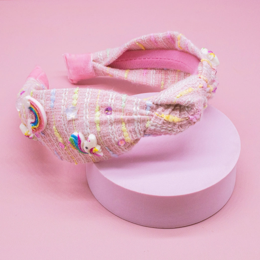Frog Sac - Unicorn Knotted Headband - Rainbow Knot Hair Band For Kids