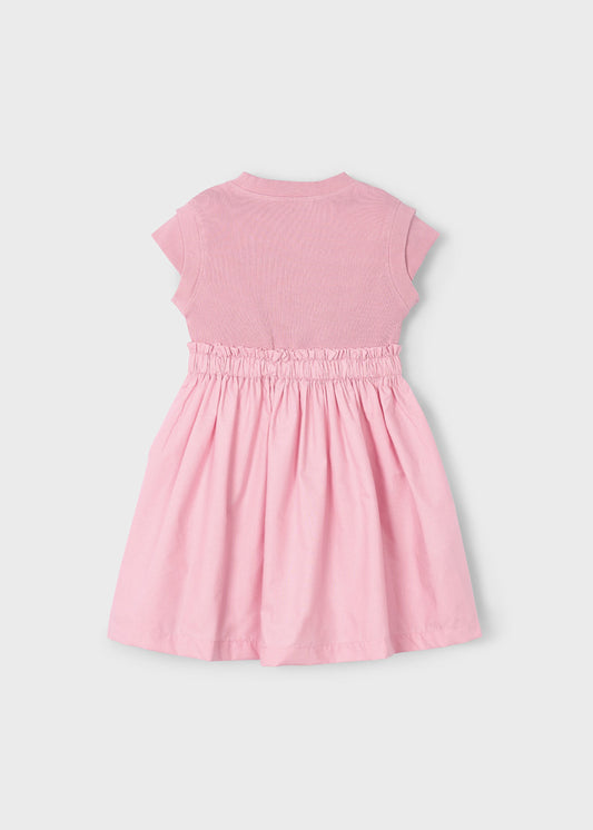 Mayoral Girl Ribbed Combined Dress
