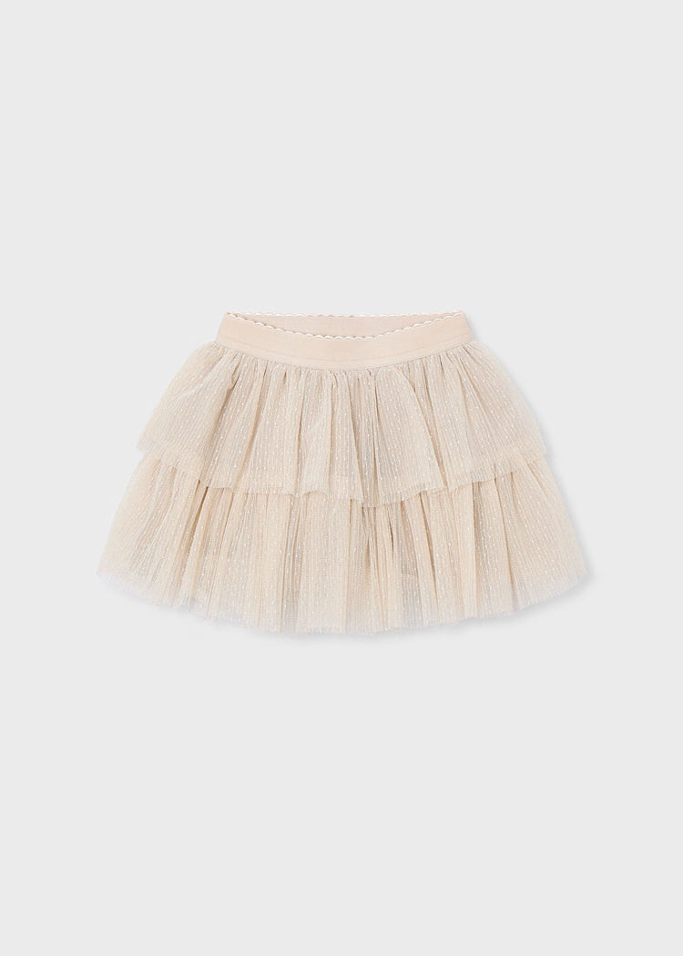 Mayoral Girl Tulle Skirt Sand