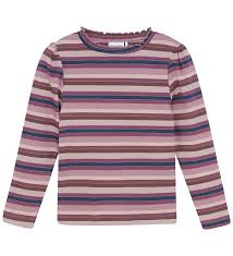 Minymo Blouse Rib Rose Brown - 5Y
