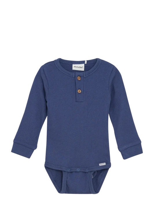 Minymo - Body LS Rib Long-Sleeved bodysuit - 3M