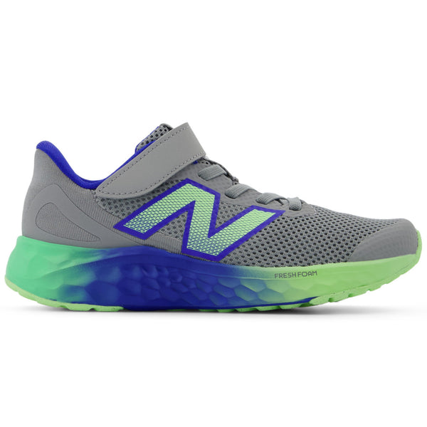 New Balance Fresh Foam Arishi v4 Running Shoe - Bungee Lace - Little Kid - Slate Grey