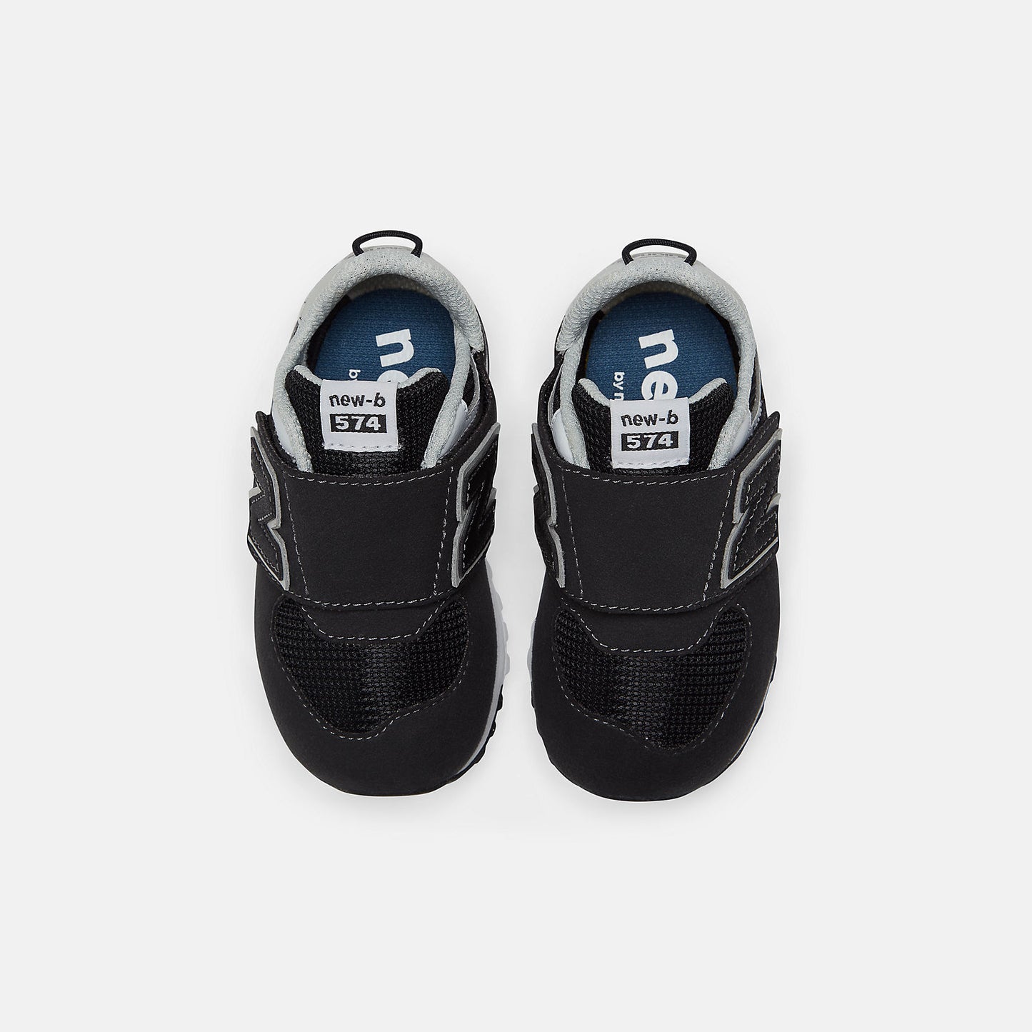 New Balance - 574 NEW - B Hook & Loop - Black Grey (Wide Width)
