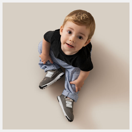 New Balance -574 NEW-B Hook & Loop - RAIN CLOUD (Sandard Width)