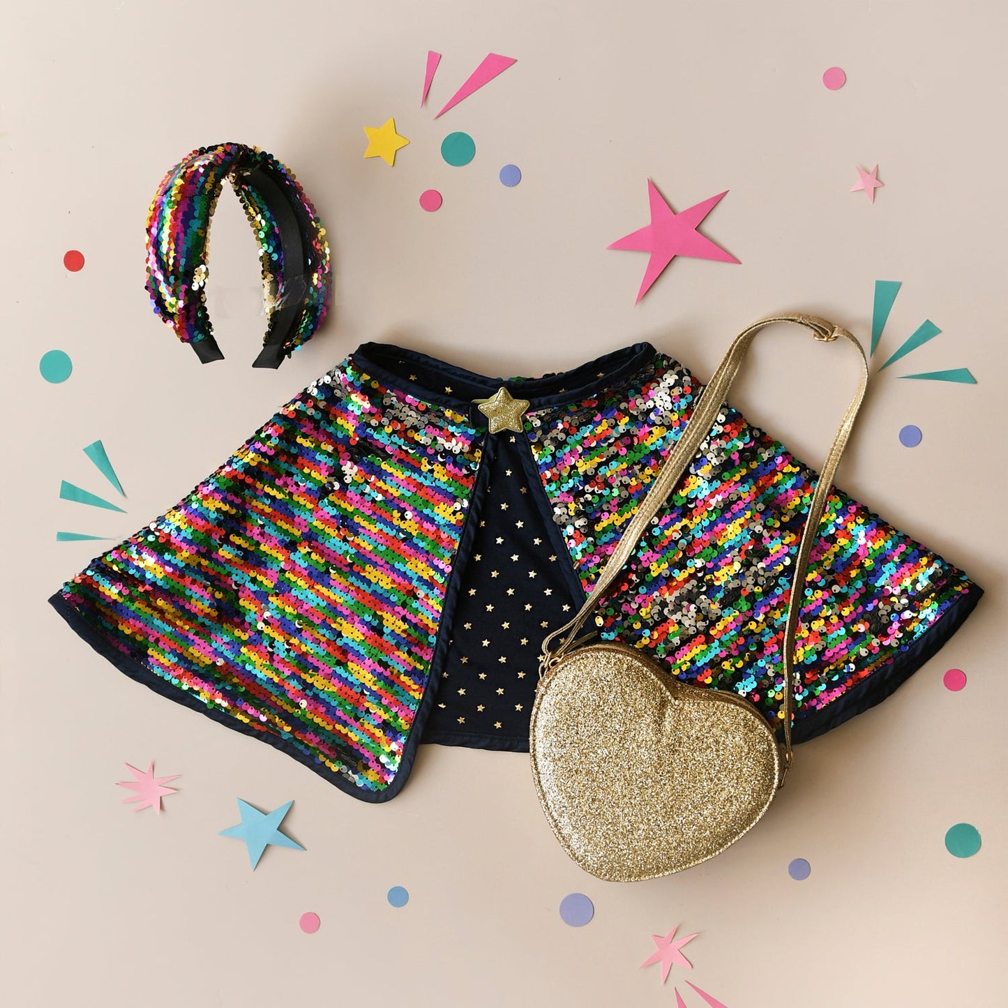 Rockahula - Love Heart Gold Glitter Bag