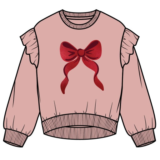 Miles the Label Light Pink Long Sleeve Knit Sweatshirt